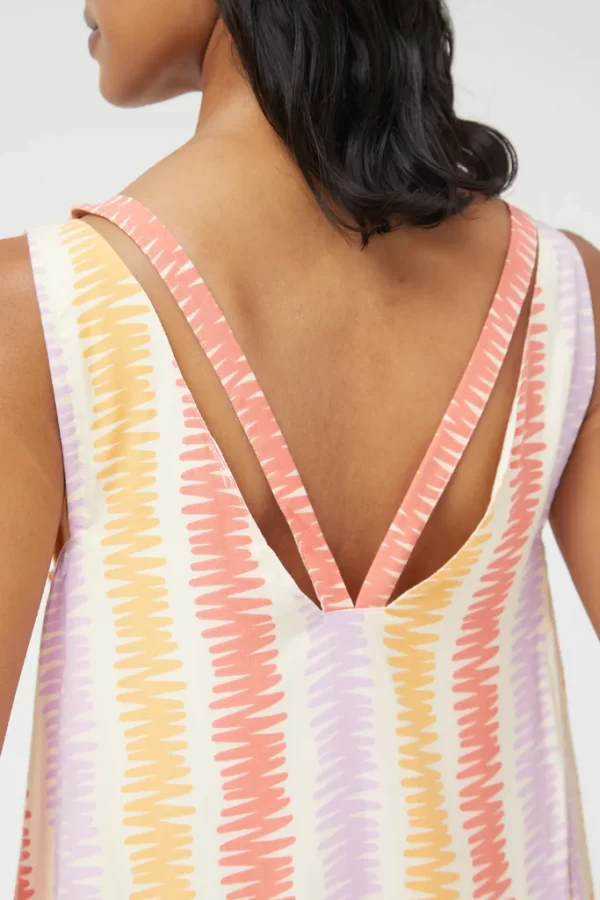 Vestido corto estampado rayas Lines