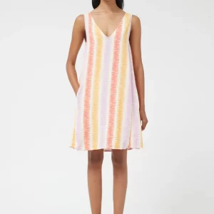 Vestido corto estampado rayas Lines