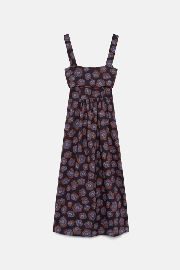 Vestido midi floral Jacaranda