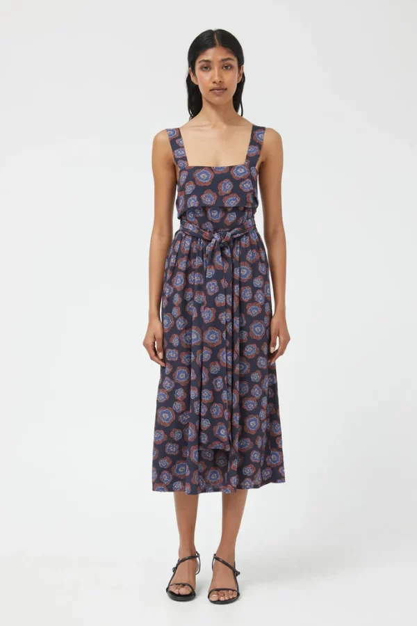 Vestido midi floral Jacaranda