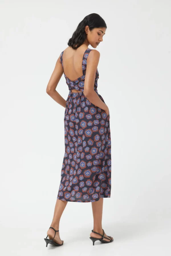 Vestido midi floral Jacaranda
