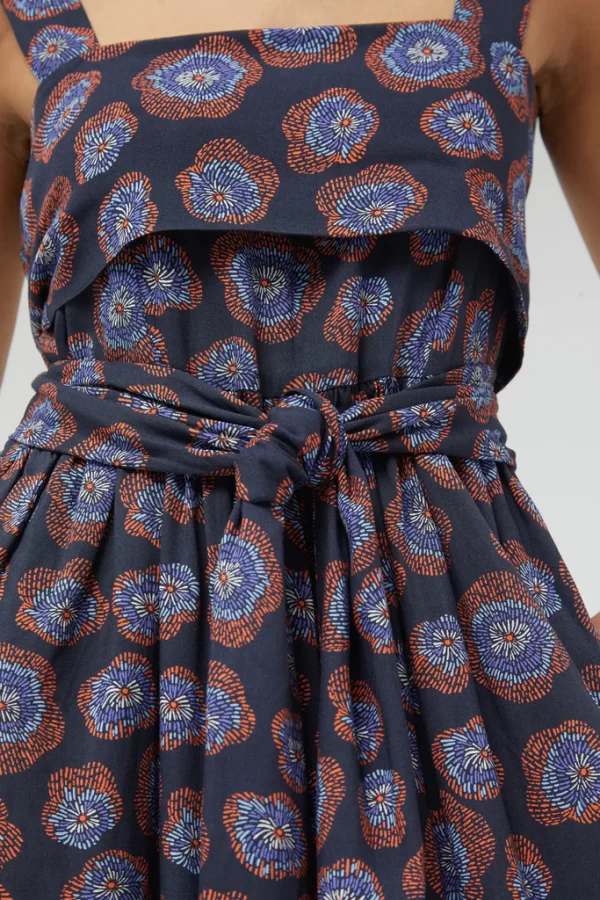 Vestido midi floral Jacaranda