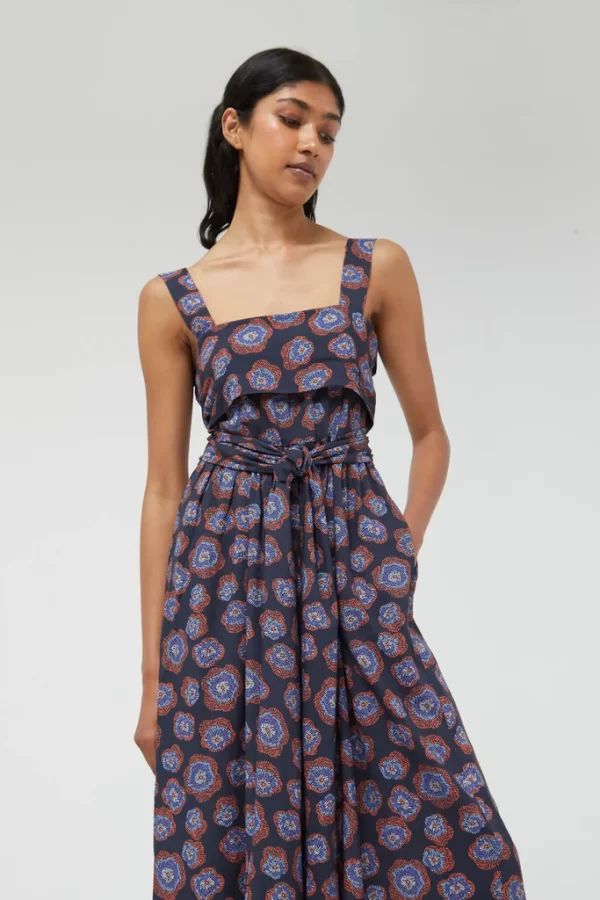 Vestido midi floral Jacaranda