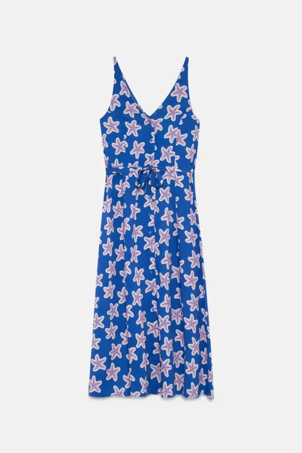 Vestido largo viscosa LENZING™ ECOVERO™ de estrellas