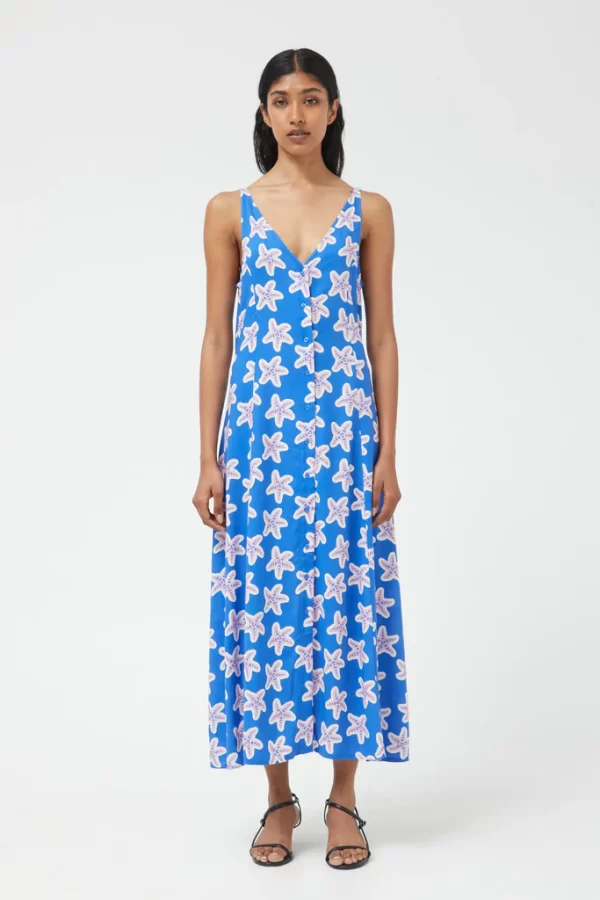 Vestido largo viscosa LENZING™ ECOVERO™ de estrellas