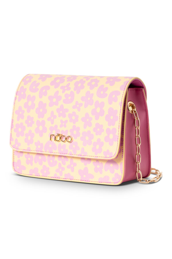 NOBO messenger bag with a chain of pink flowers