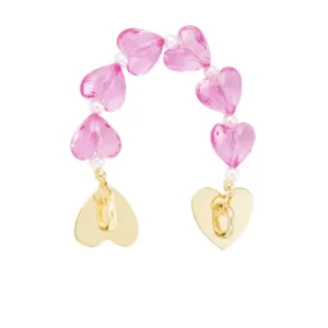 Short telephone cord with hearts