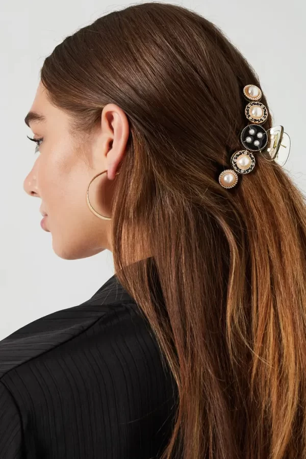 Hair clip graceful pearls