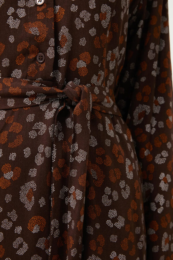 Midi leopard print dress