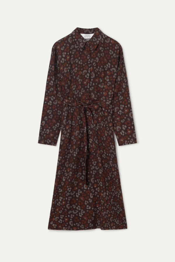 Midi leopard print dress