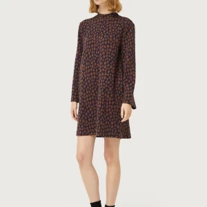 Short dress with blue floral print