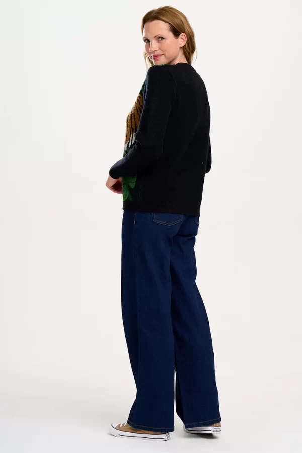Rayna Jumper - Black, Tiger & Palms