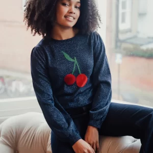 Tiff Jumper - Navy, Cherry Good