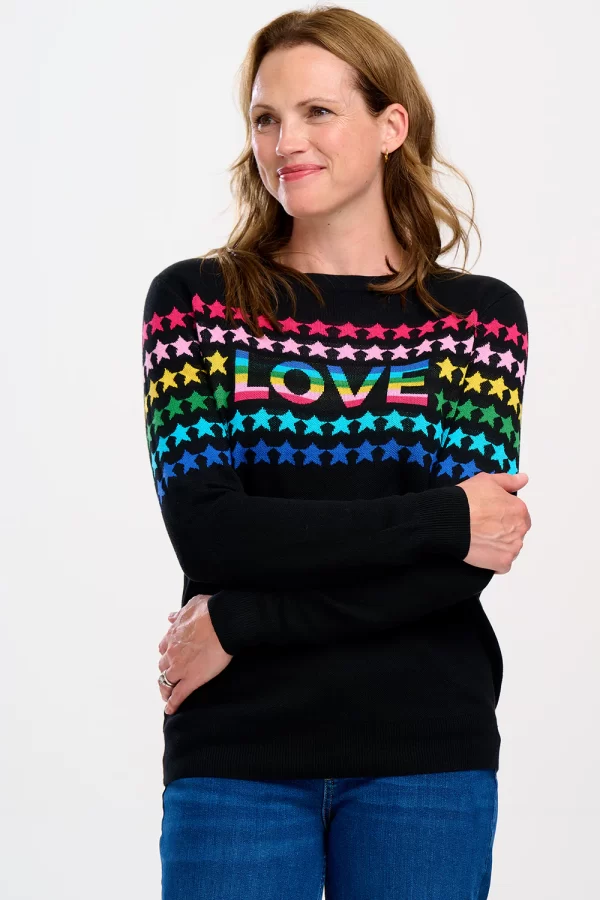 Rita Jumper - Black, Rainbow Love