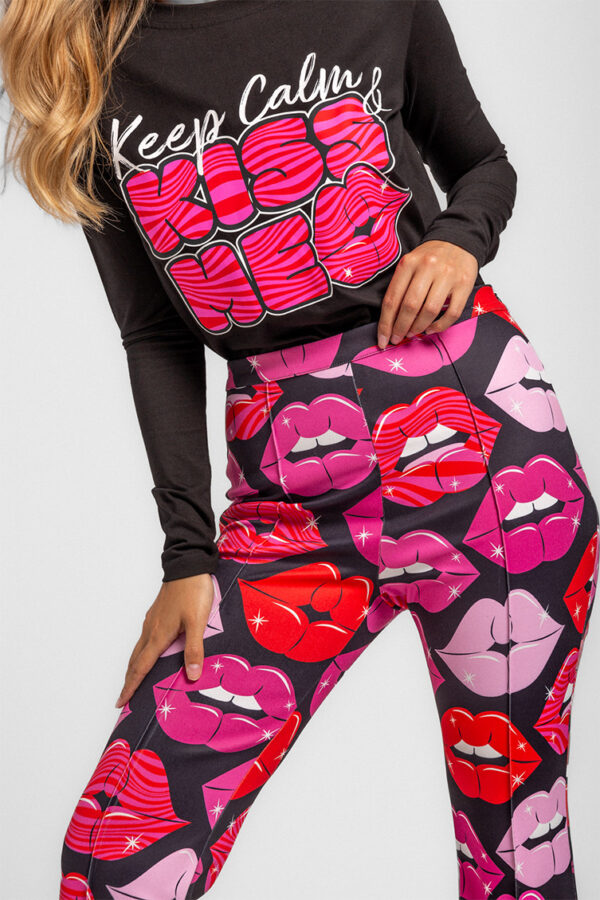Pantalón flare - Keep Calm and Kiss Me