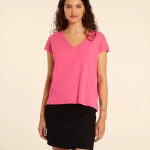 CAMISETA AMPLIA CUELLO PICO PINK