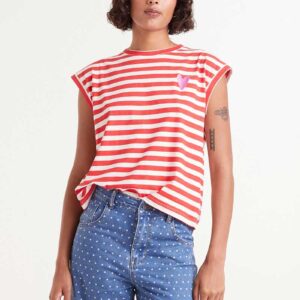 Red striped tank top