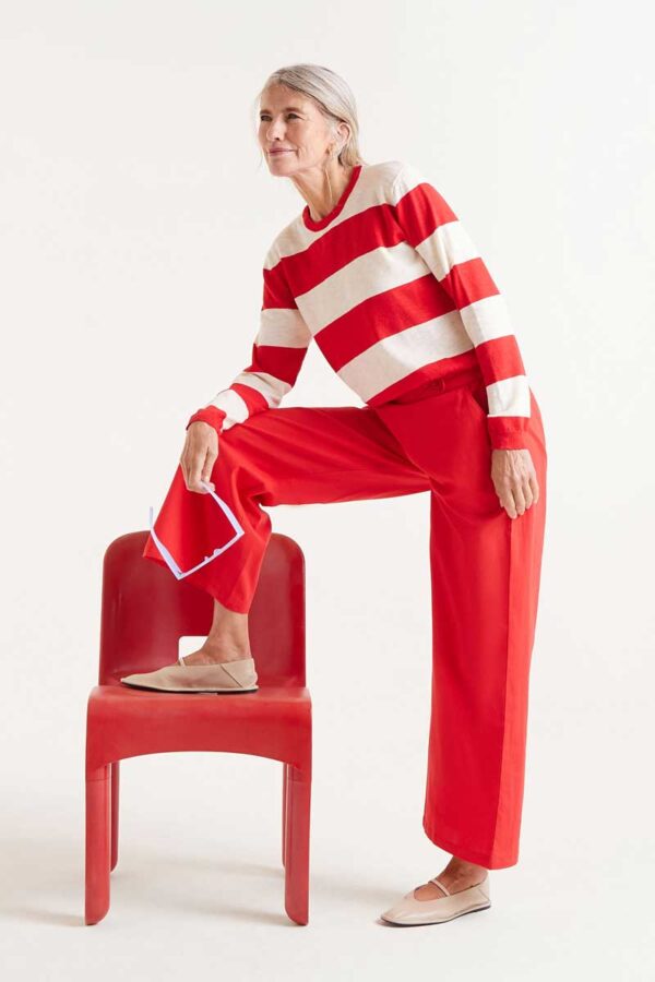 Red trousers