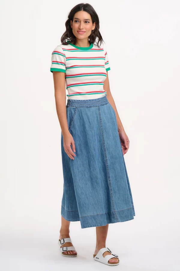 Orianna Skirt - Mid-Blue Denim
