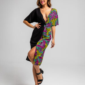 Vestido drapeado midi - Atípica