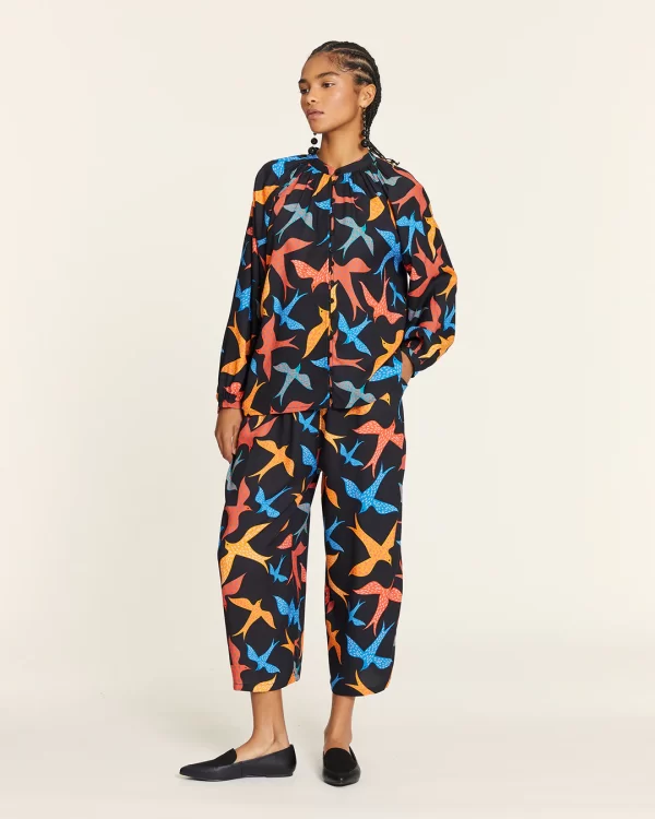 BIRD CULOTE WITH ELASTIC WAIST