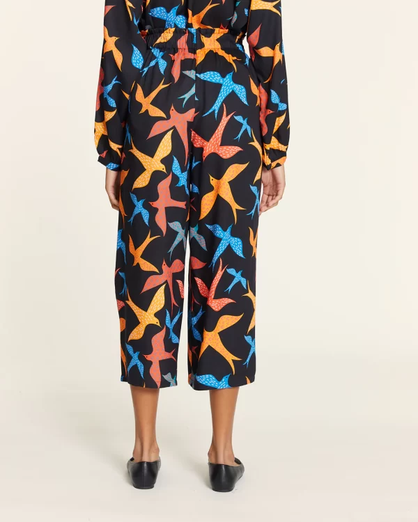 BIRD CULOTE WITH ELASTIC WAIST