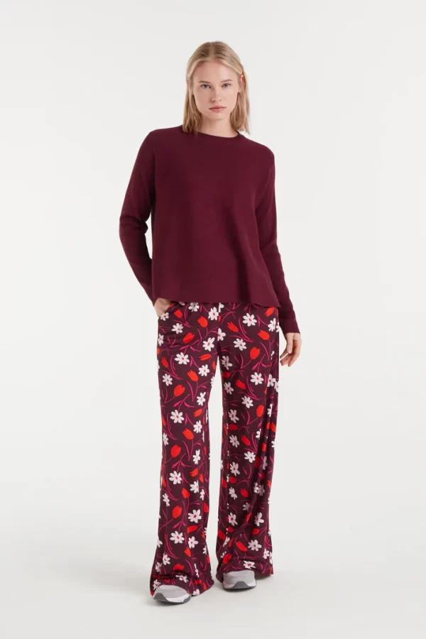Burgundy packaged knit sweater