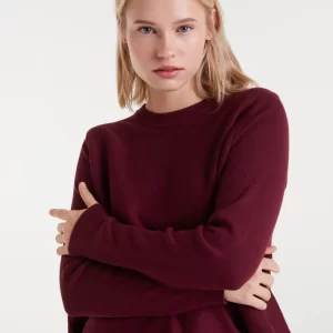 Burgundy packaged knit sweater