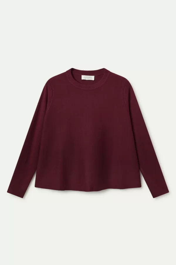 Burgundy packaged knit sweater