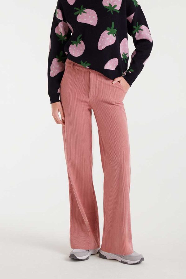 Pantalón de pana rosa