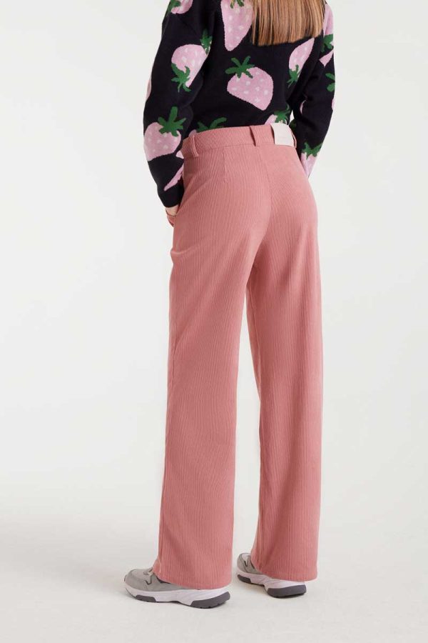 Pantalón de pana rosa