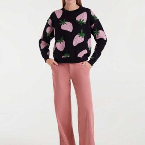 Pantalón de pana rosa
