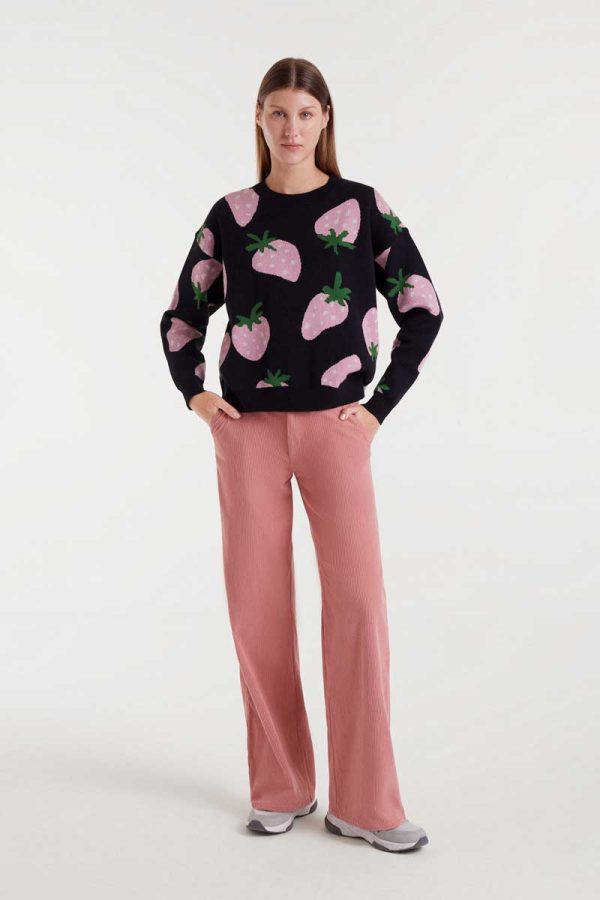 Pantalón de pana rosa