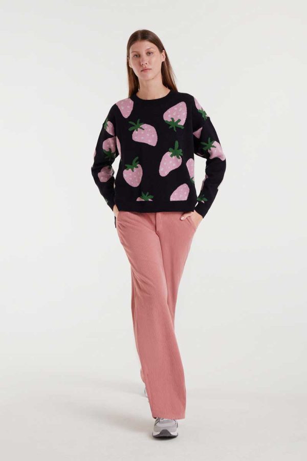 Pantalón de pana rosa