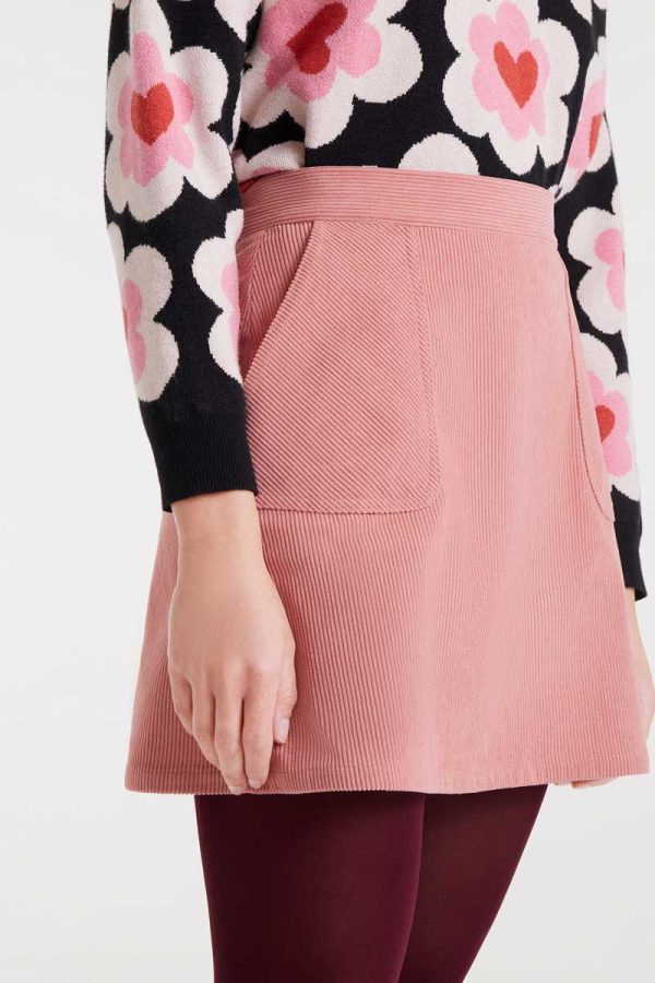 Falda pana rosa