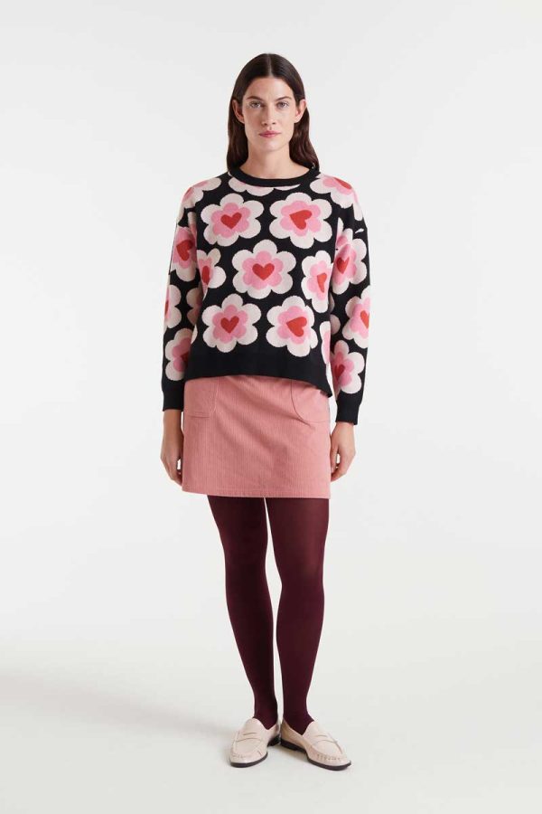 Falda pana rosa