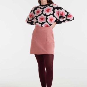 Falda pana rosa