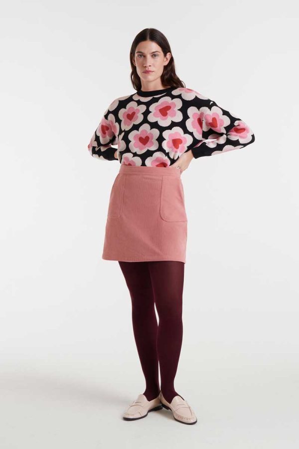 Falda pana rosa