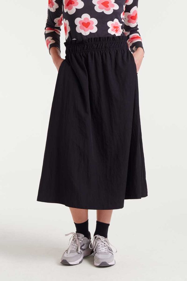 Falda midi negra