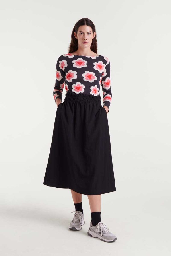 Falda midi negra