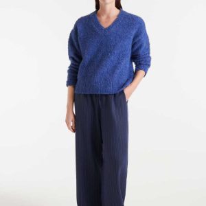 Pantalón de raya diplomática azul