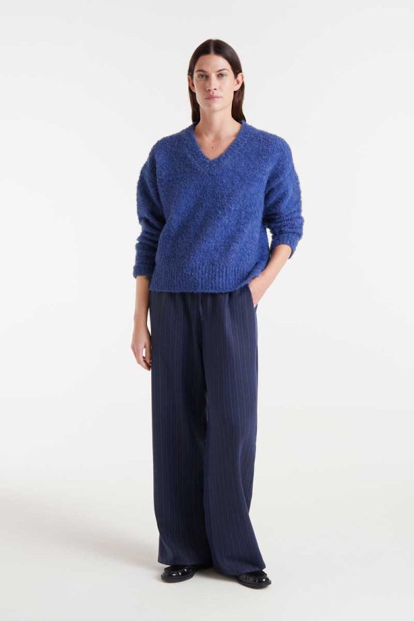 Pantalón de raya diplomática azul