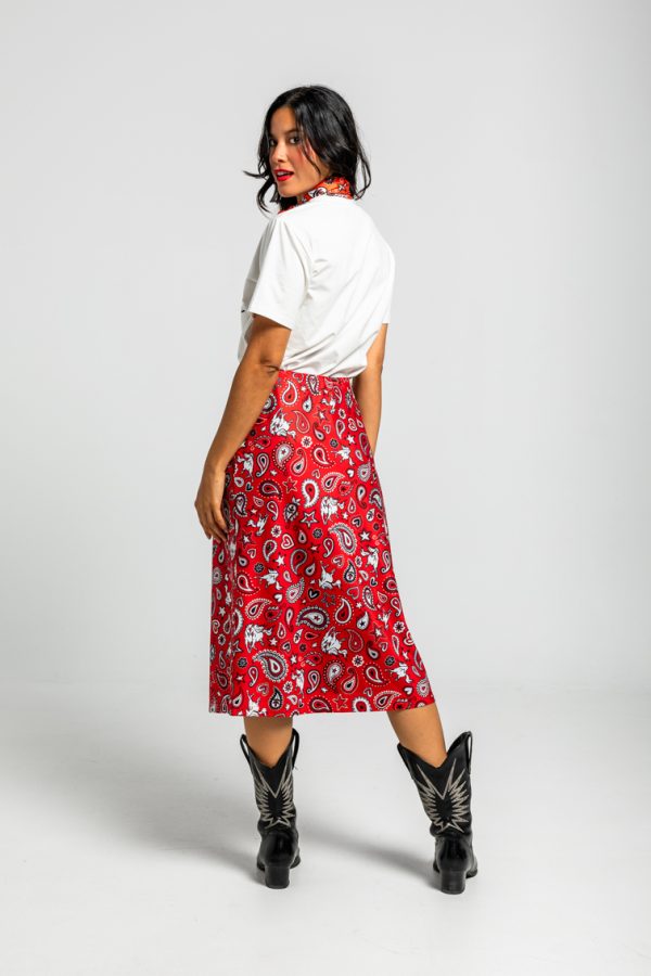 Falda evase midi