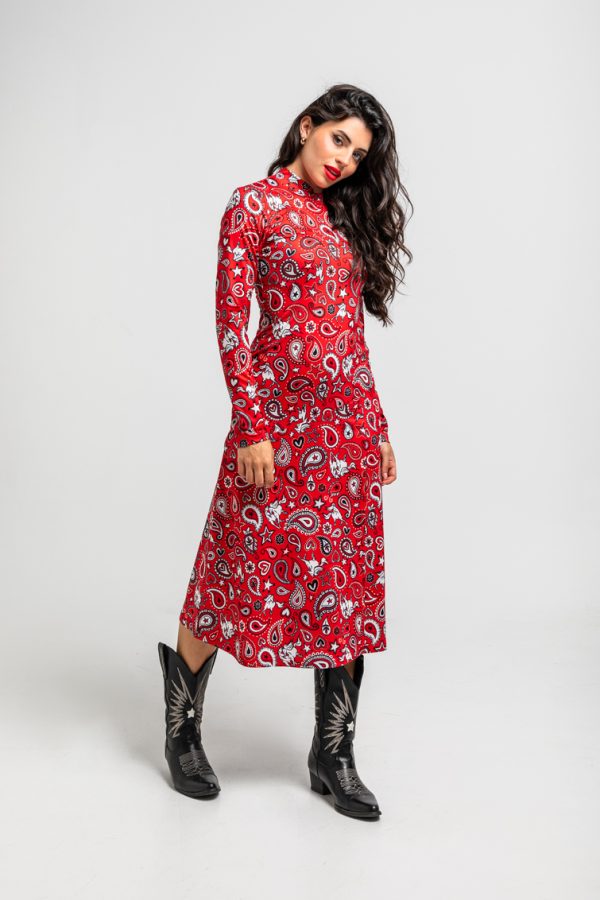 Vestido midi fluido