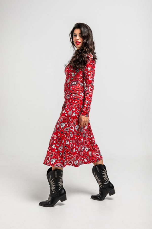 Vestido midi fluido