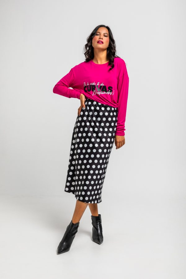 Falda evase midi