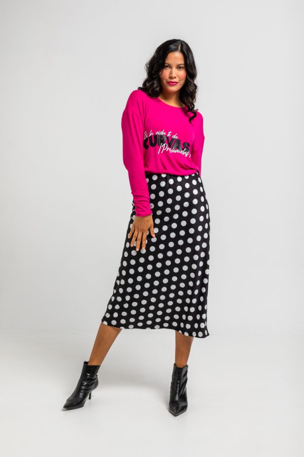 Falda evase midi