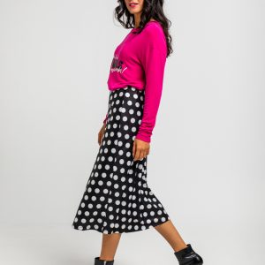 Falda evase midi