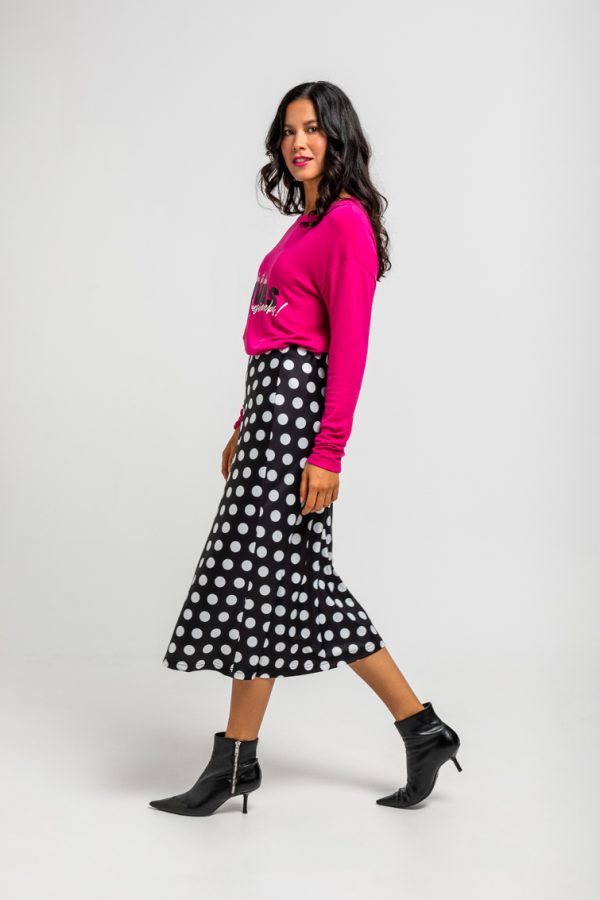 Falda evase midi