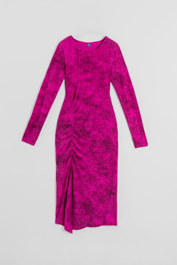 Vestido drapeado lateral canale efe